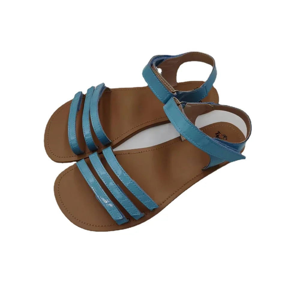 Tipsietoes 2025 Sprinng Barefoot Leather Flat Sandals For Women Shoes With New MInimalist Soft Sole