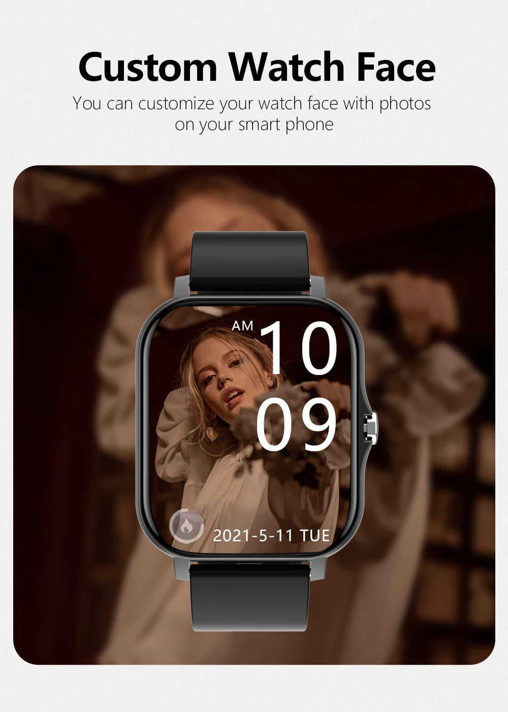 Smartwatch Y13- Relógio Inteligente Esportivo Bluetooth Android/iOS - Com foto Na Tela