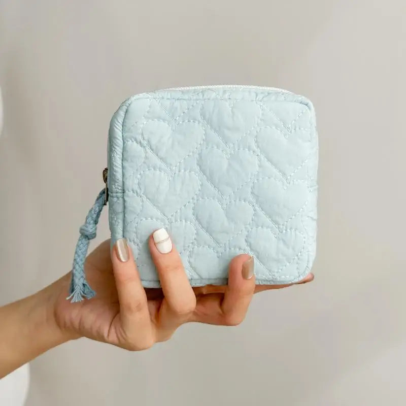 Makeup Bag For Women Embroidered Bowknot Travel Cosmetic Bags Large Capacity Handheld Makeup Toiletry Storage Bag