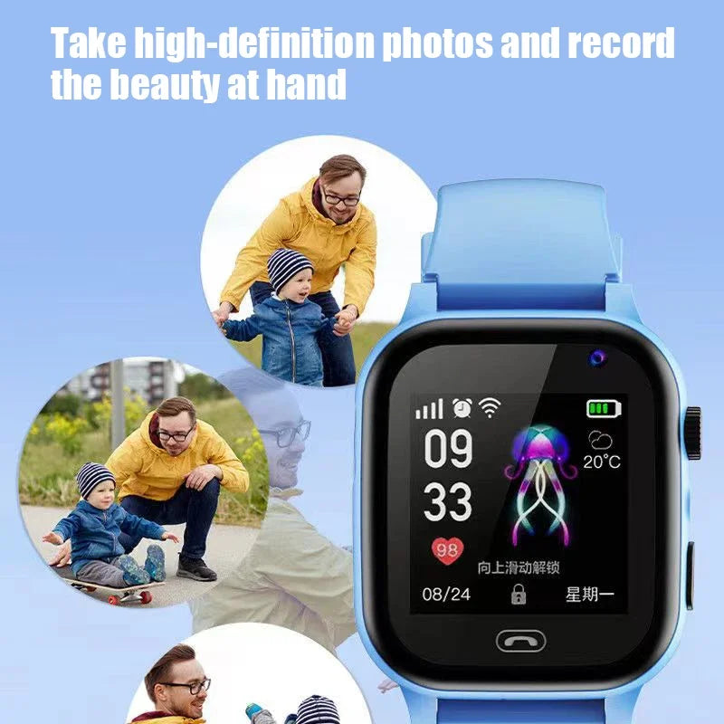 Kids 2G Smart Watch Sim Card Video Call  SOS GPS Location Phone Watch Camera Location Tracker Waterproof Child Smartwatch Girls