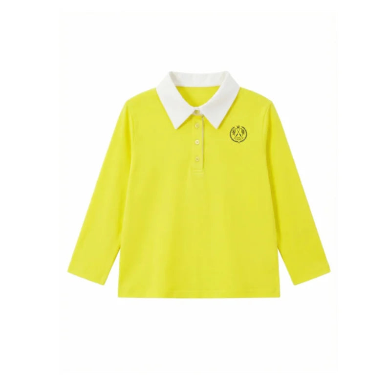 AP SS26 teen women loose contrast collar shirts girls ladies fashion cotton casual shirt tops clothing