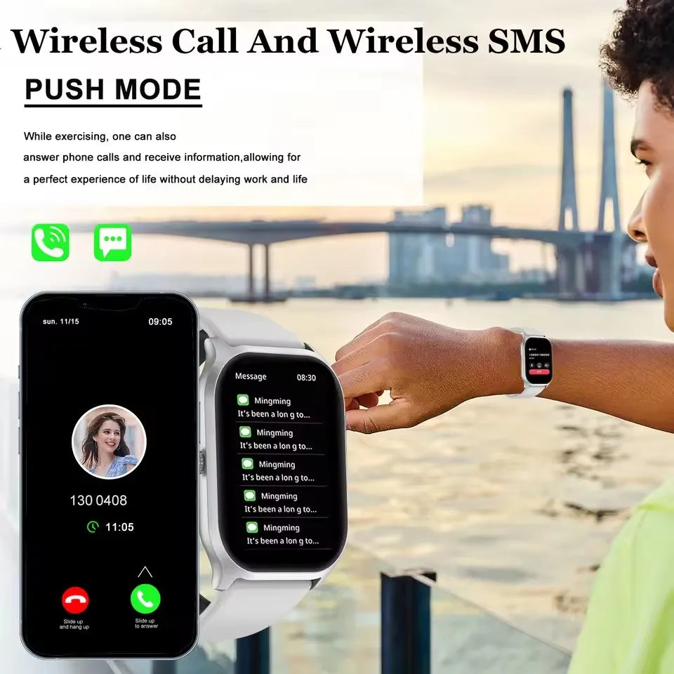 2026 Smart Watch For Android IOS Watches 2.01inch HD Display Bluetooth Call Message Alert Music Sports Smartwatch Men Women Gift