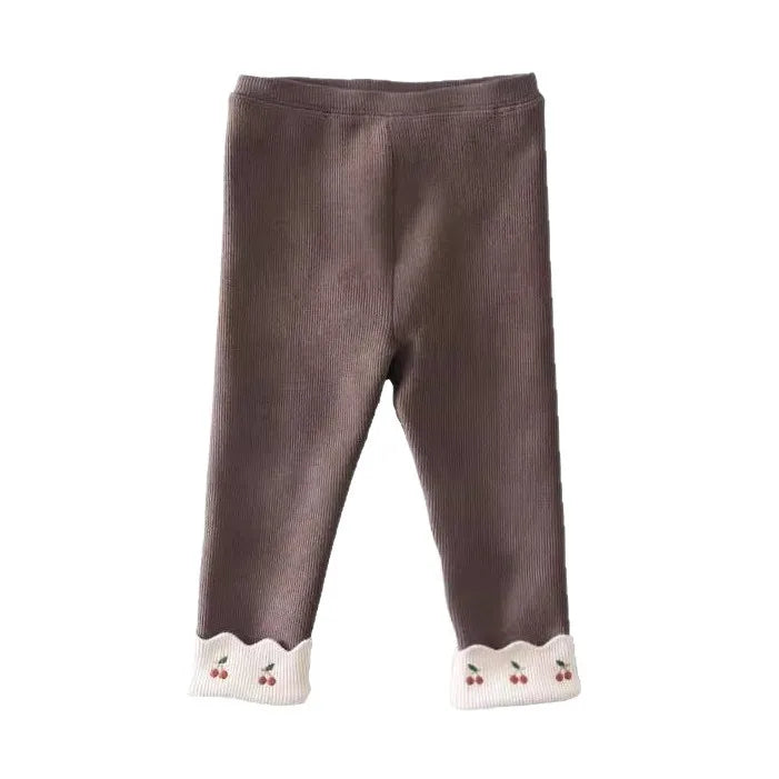 Girls' Autumn and Winter New Leggings Toddler Kids Korean Version Velvet Fashionable Elastic Cartoon Legging Pants for Children