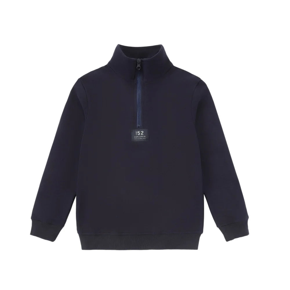 AP AW26 Navy Blue Corduroy Collection Kids Boy Girl Fashion Geometric Print Shirt Family Matching Clothing Dress Top Jumper