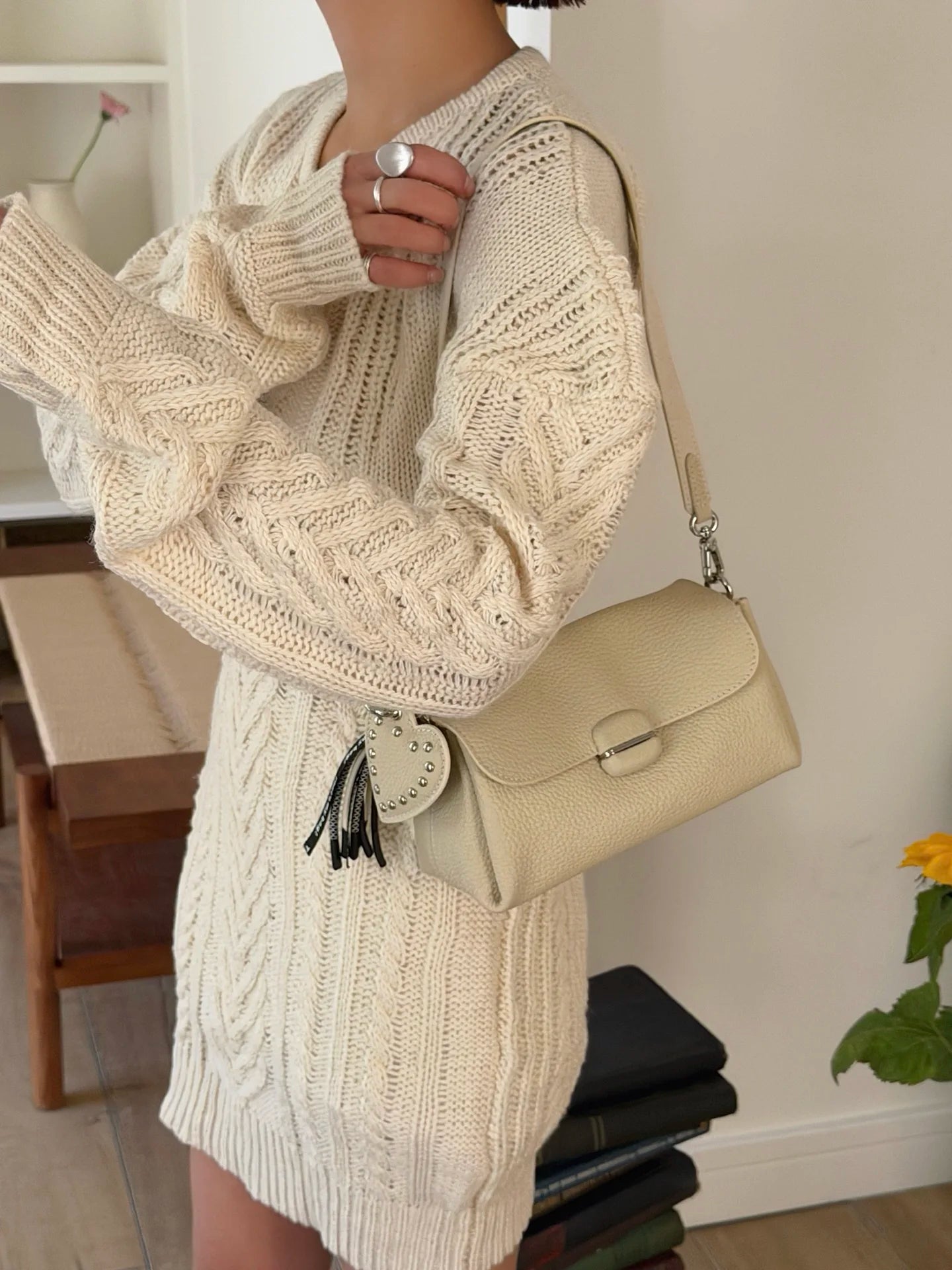 Genuine Grade Luxury Designer Women's Small Shoulder Crossbody Small Square Bags Suede Leather Female Daily Purse Underarm Bag