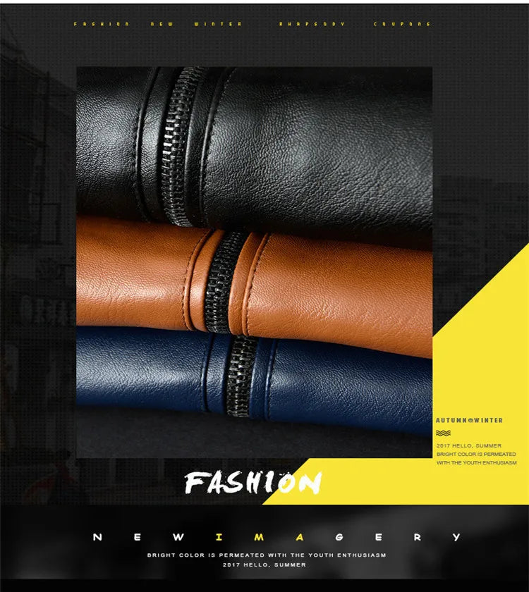 Men's Jackets Men's Spring Autumn Leather New Popular Korean Style Slimming Trends