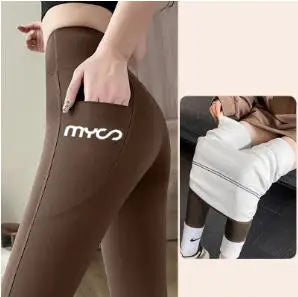 ITOOLIN High Waist Slim Fit Yoga Pants Women's Spring Autumn Thin Base Layer Pants ket arkskin Butt Lifting Casual
