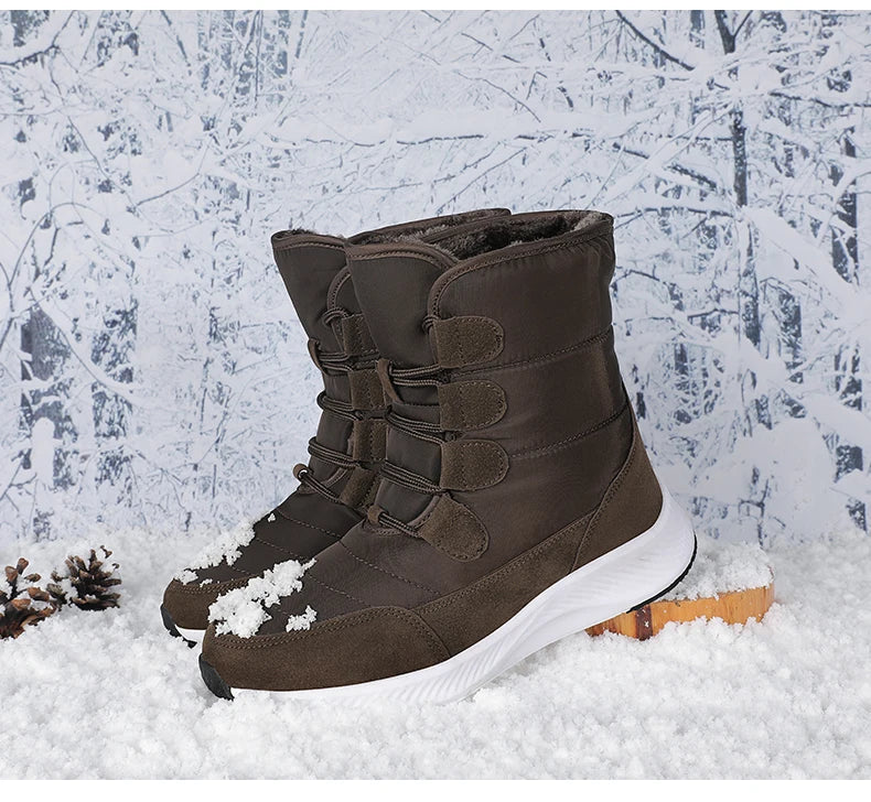 2023 Winter White Snow Boots Waterproof Non-slip Thicken Plush Warm Ankle Boots Women Shoes Botas Mujer Platform Shoes