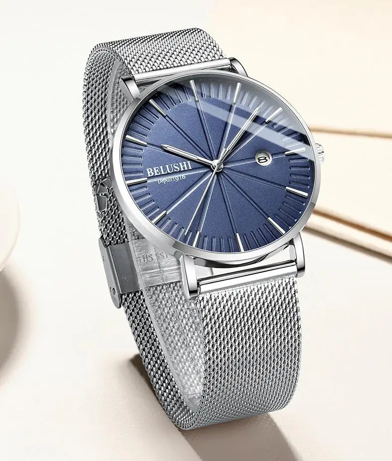 Top Fashion Waterproof Quartz Watch Student Steel strap Man Watch Mens Watch Fashion Trend Men's Wristwatch reloj hombre