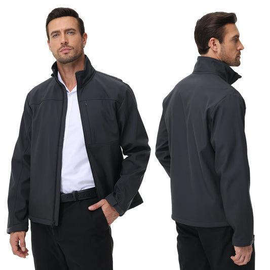 Mens Business Casual Jacket, Windbreaker Waterproof Fashion Coat, Cargo Jacket for Daily Outdoor Travel Autumn Winter