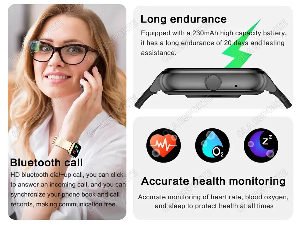2024 New Smart Watch For Men Women Dial to Answer Calls GPS Sports Tracking Heart Rate Blood Oxygen Monitor Bluetooth Smartwatch