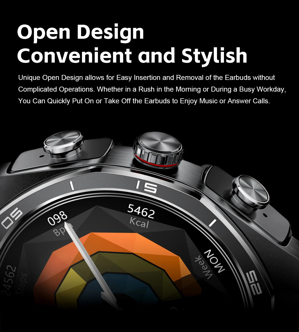 2026 New Smart Watch Men TWS 2-in-1 Bluetooth Earphones With Built-in Speaker HIFI  1.53HD SCreen Bluetooth Call IP67 Waterproof