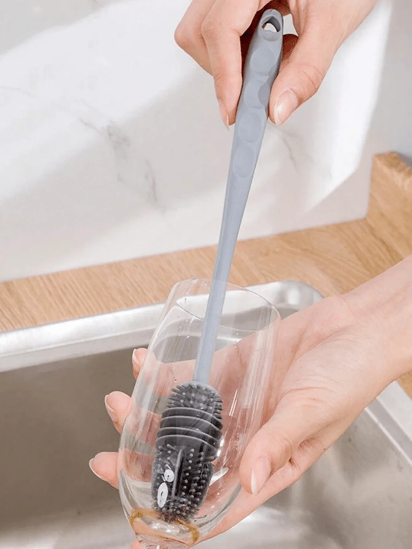 360 Degree Cleaning Power: 1pc Silicone Cup Brush For Effortless Tea Stain Removal,Kitchen,Bathroom,Home,Household Supplies