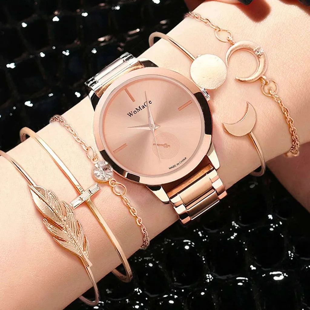 Luxury Women Watches Set Bracelet Wristwatches Fashion Ladies Quartz Watch Dress Female Clock Relojes Para Mujer часы женские