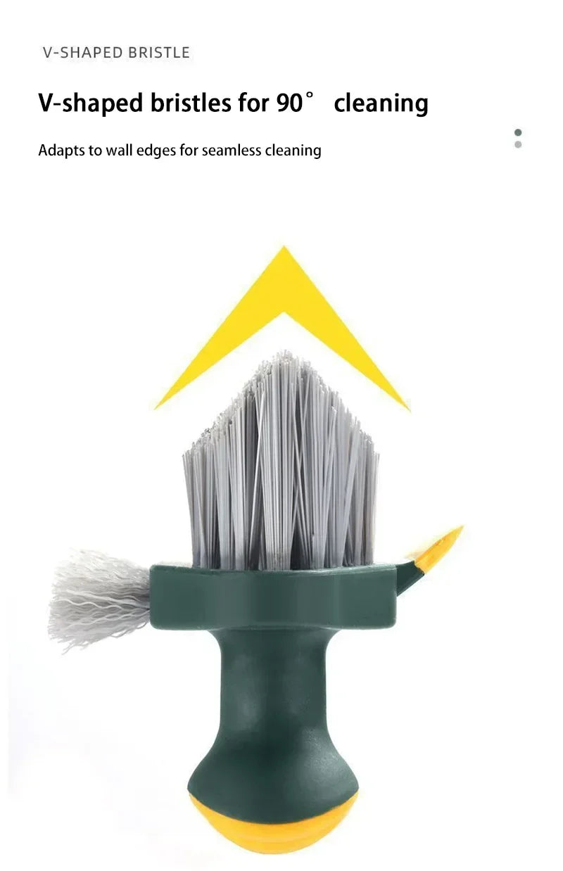 3-In-1 Multi-Function Cleaning Brush Hard Bristle Scrub Brush With Gap Brush T-Handle Grout Cleaner For Bathroom Kitchen Window