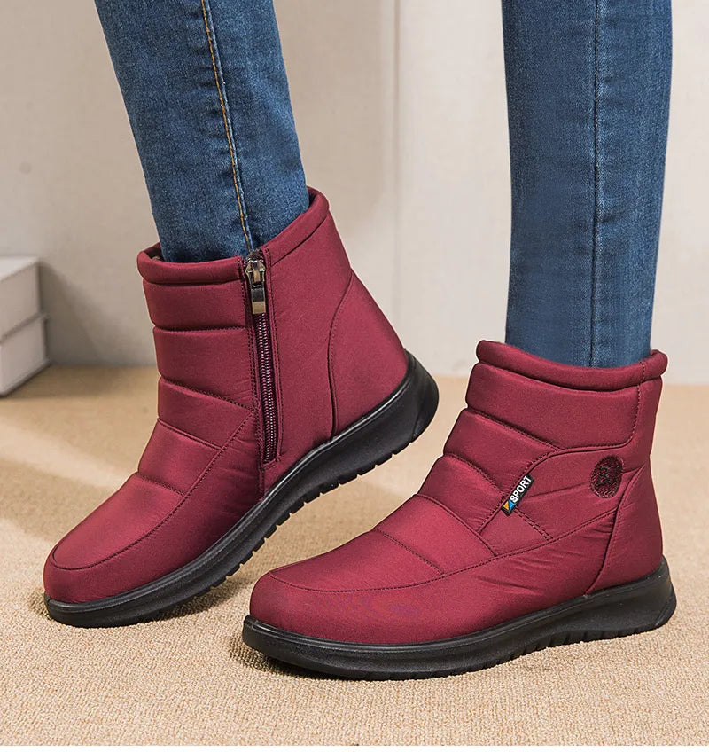 Women Boots 2024 Winter Boots For Women Waterproof Snow Boots Ankle Fur Botas Mujer Elegant Footwear Winter Shoes Women Botines