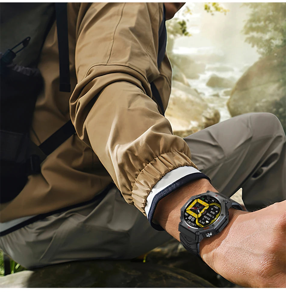 New GPS Positioning Smart Watch Men GPT AI Voice Assistant Bluetooth Call 3ATM Waterproof Compass Outdoor Sports Smartwatch 2025
