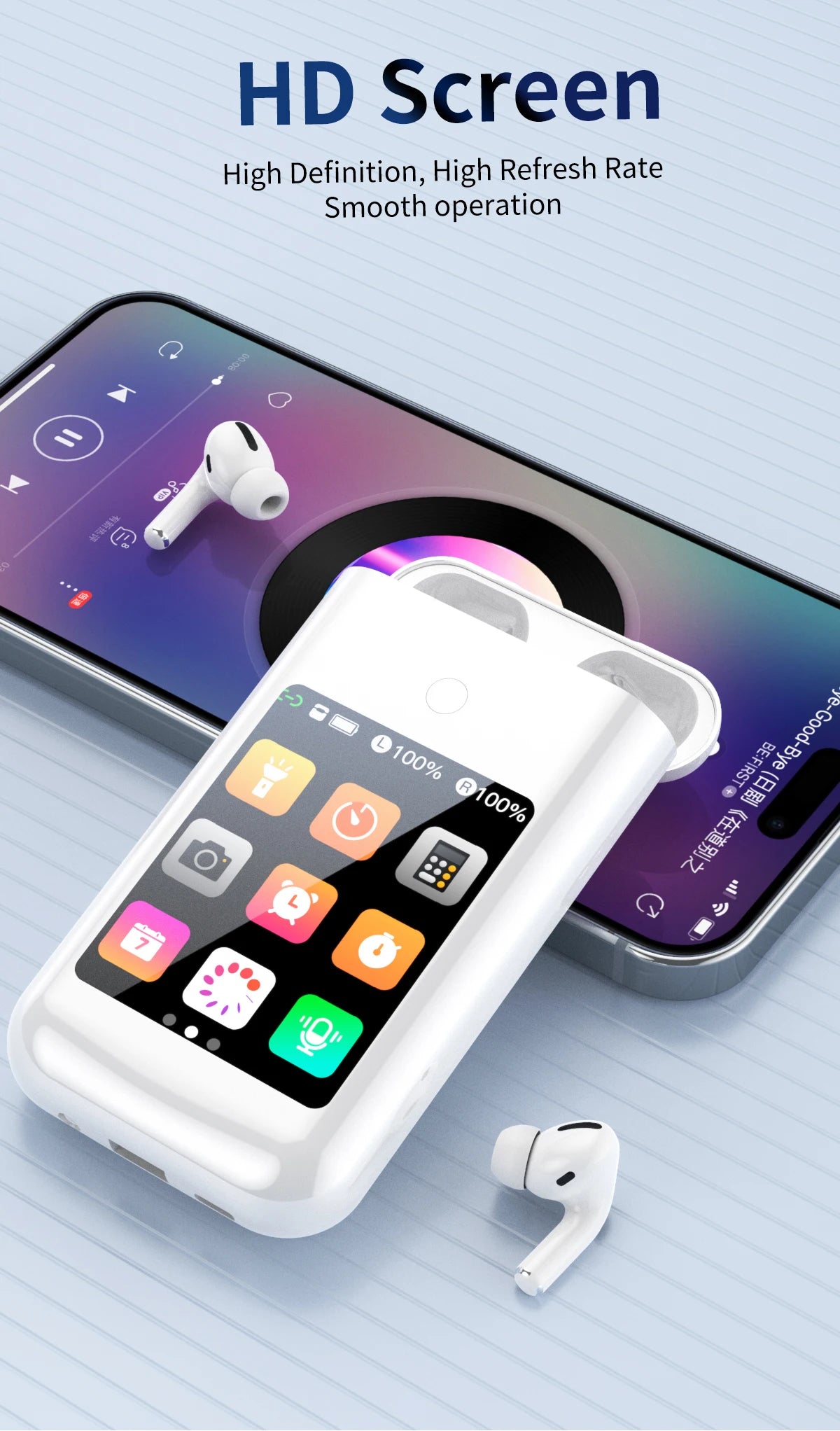 A98 3-in-1 Smart charging bank supports dialing Bluetooth headset 10000mah mobile power supply 2.8screen LCD