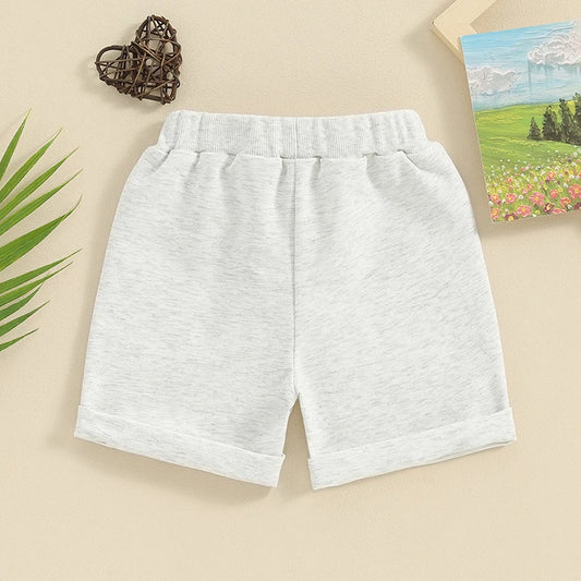 Pantalones cortos de verano para bebés y niños, pantalones cortos de Color sólido con cintura elástica para recién nacidos, pantalones cortos con cordón