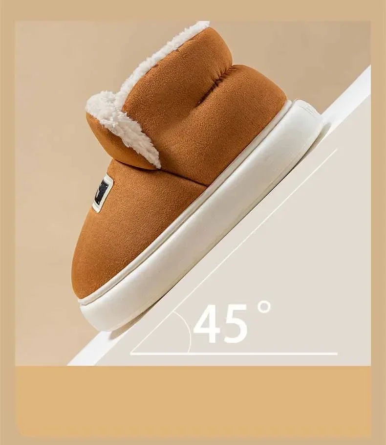 Fashion Winter Women Boots 2025 New Men Cotton Boots Outdoor Snow Boots for Female Soft Sole House Shoes Non-Slips Shoes