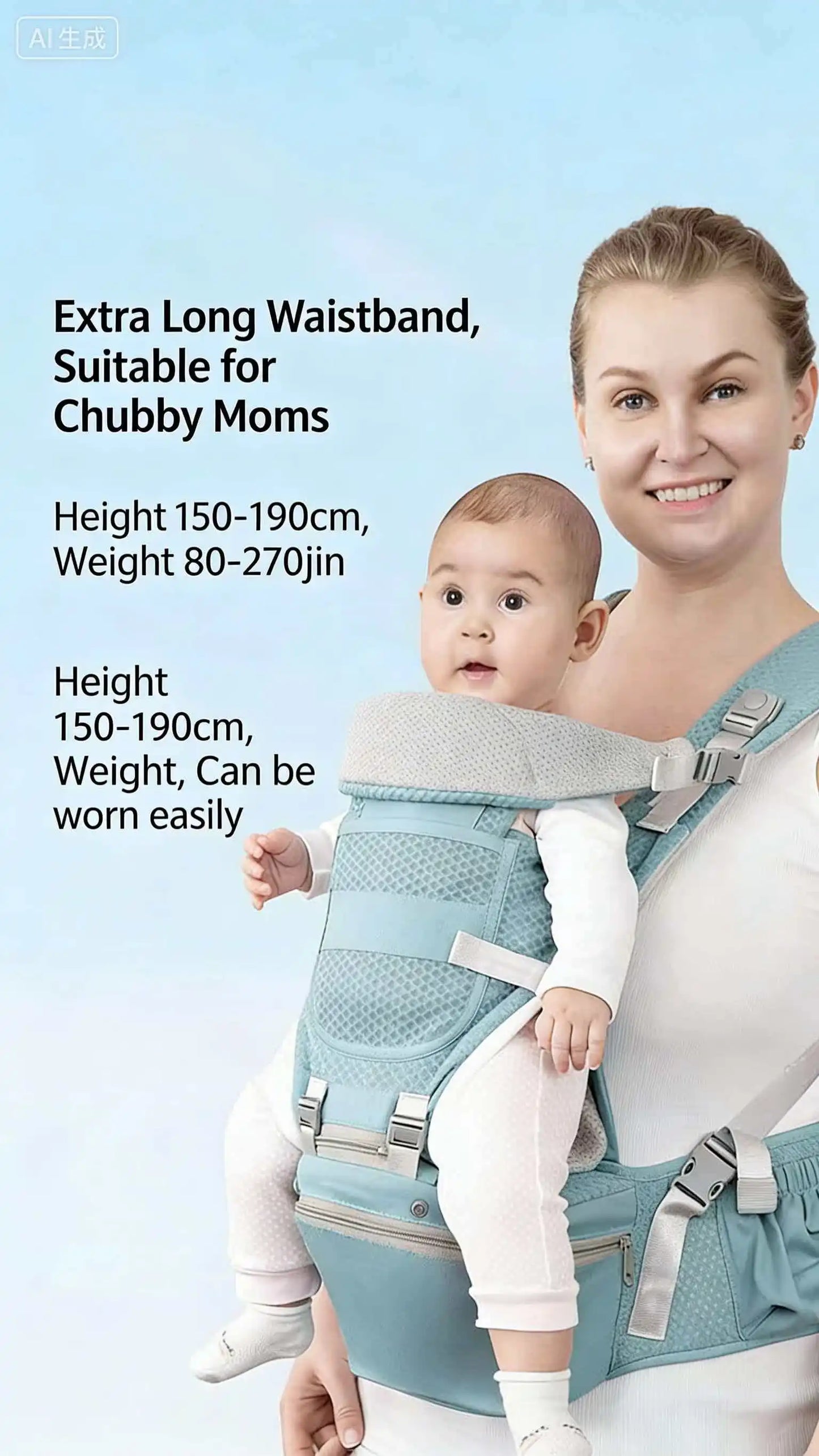 Newborn 2026 Ergonomic Baby Carrier Backpack Infant Baby Hipseat Carrier Front Facing Ergonomic Kangaroo Baby Wrap Sling Travel