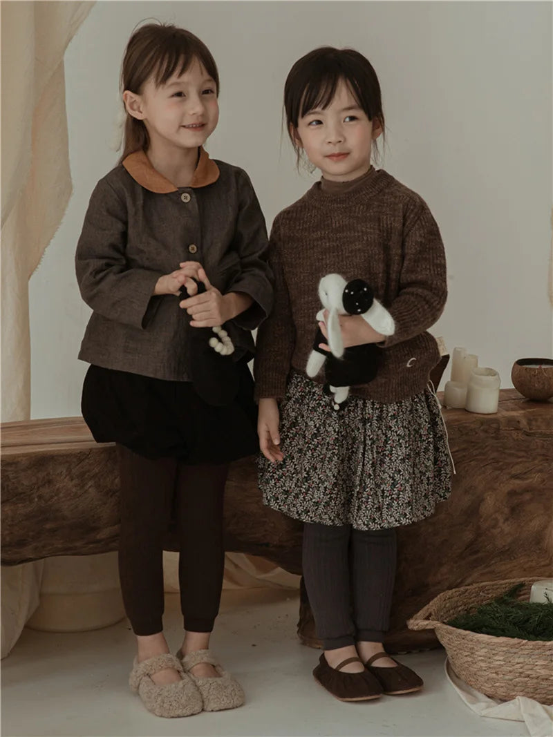 MILANCEL 2026 Winter Girls Pants Warm Plush And Thicken Leggings 6 Colors Children Leggings