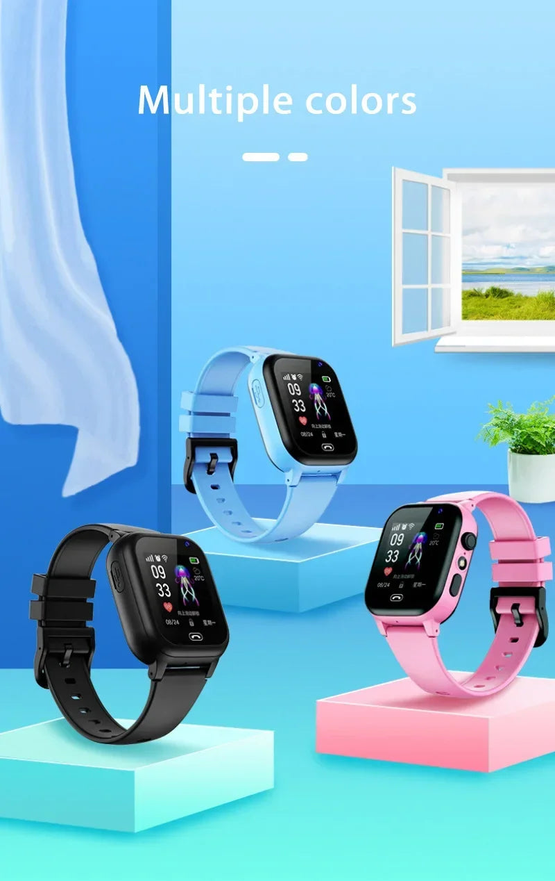 4G Kids Smartwatch Wifi SOS GPS Location Video Call Analogue Card Waterproof Watch Camera Boys Girls Upgrade New Watch 2024