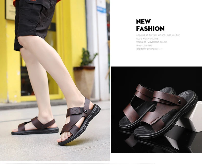 Sandals Men's Summer 2025 Casual Dual-Purpose Large Size Beach Shoes Outdoor Non-Slip Slippers Wading and River Tracing Shoes