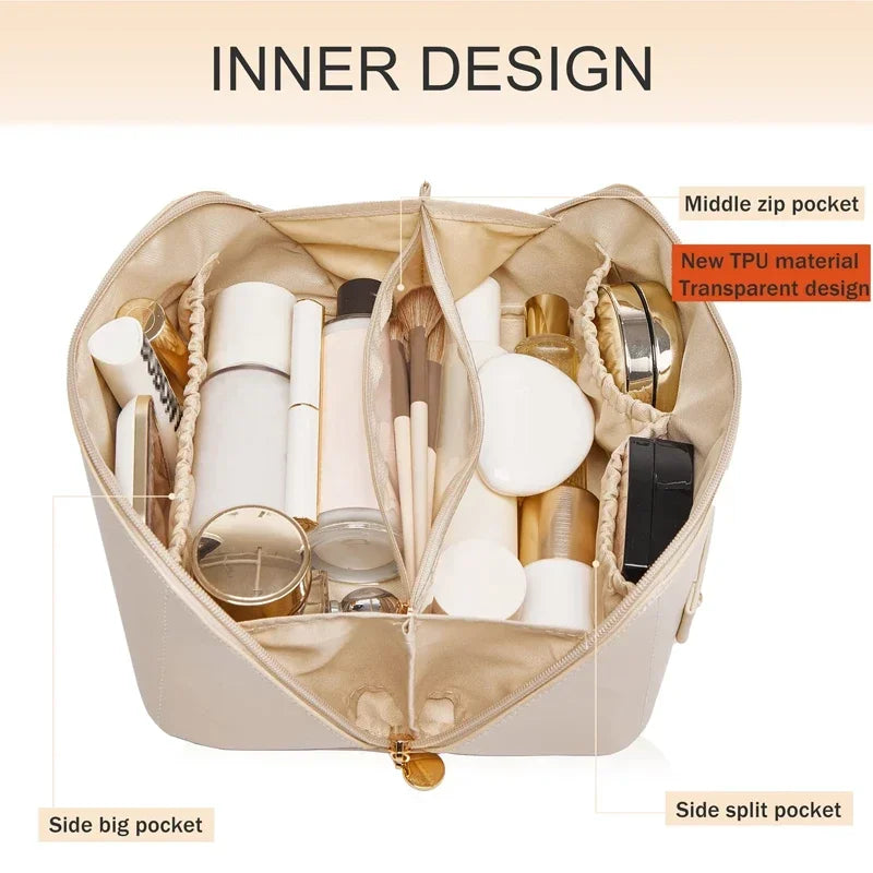 Makeup Organizer Female Toiletry Kit Bag Make Up Storage Pouch Luxury Lady Box, Cosmetic Bag, Organizer Bag For Travel Zip