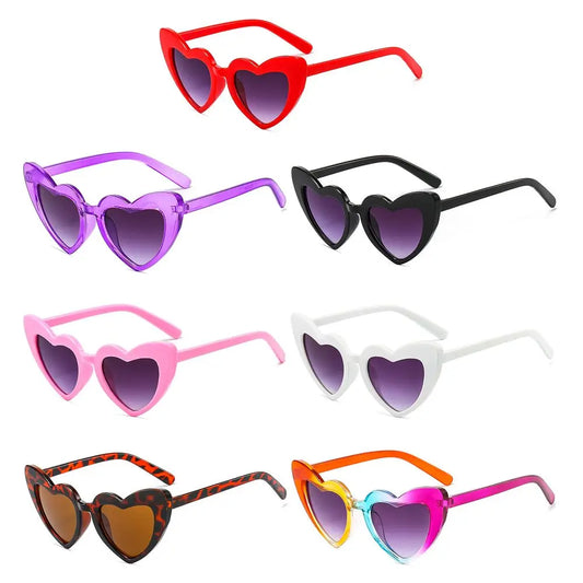 Boys Girls Vintage Pink Kids Sunglasses Glasses Heart Sunglasses Toddler Sunglasses For 3-9 Years