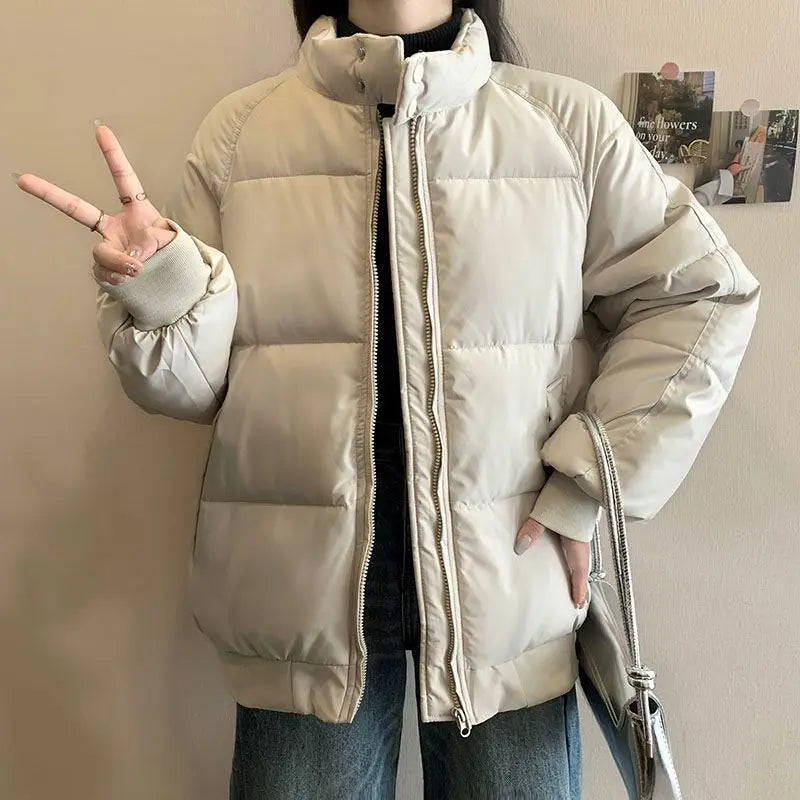 Down Cotton Jacket for Girls Winter Clothes 2025 New Loose Thickened Cotton Jacket Warm Cotton Jacket