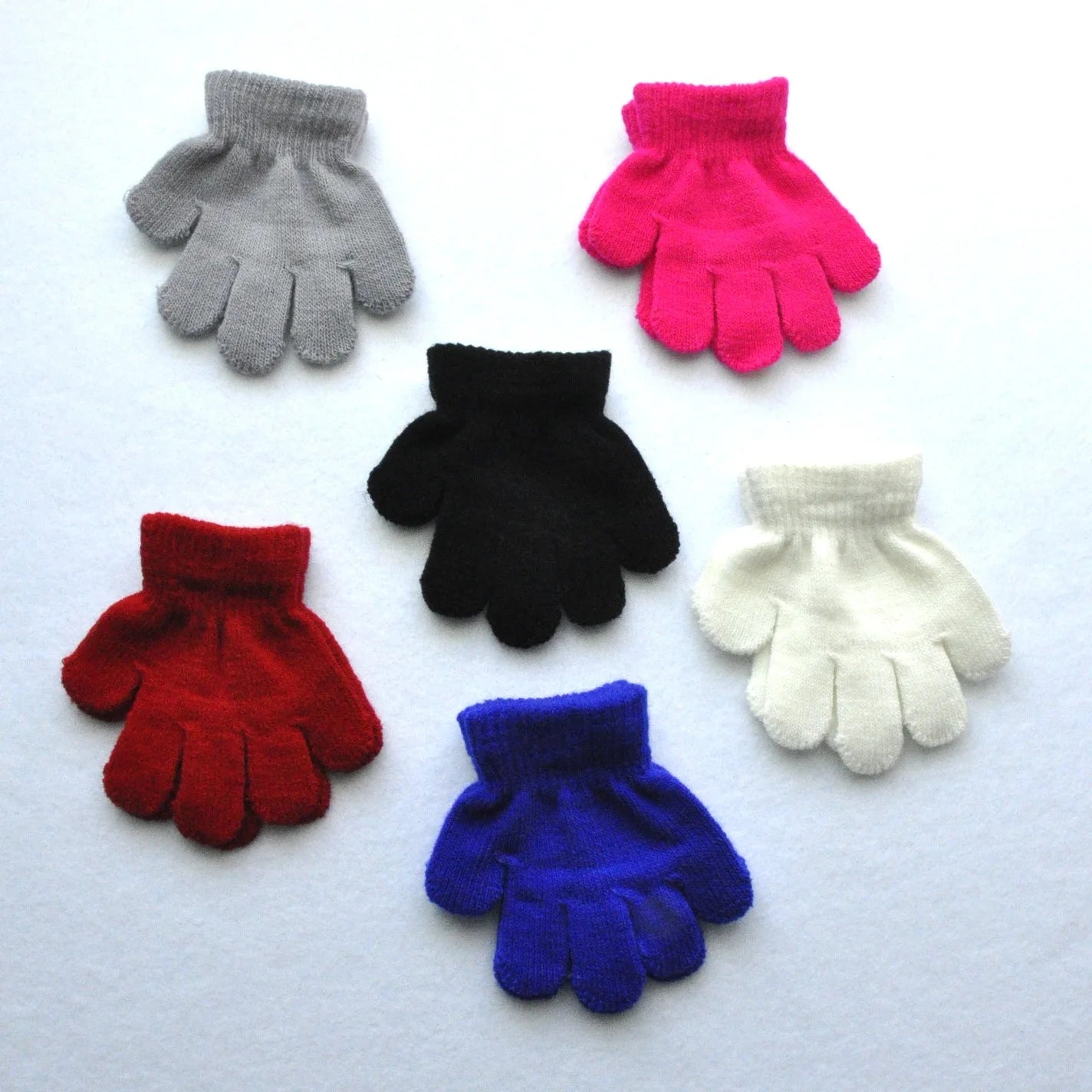 1-3years Children Winter Warm Gloves Baby Girls Baby Boys Toddler Knitted Acrylic Gloves KF198