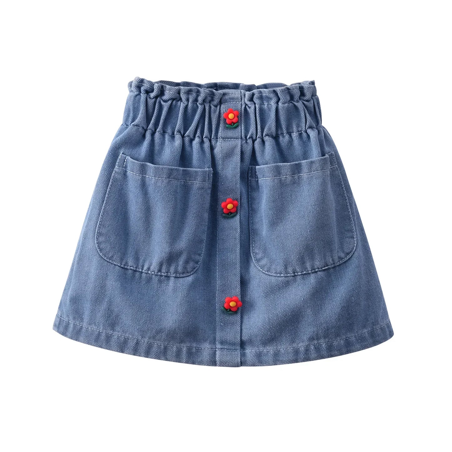 Baby Girls Jean Skirt Kids Ballet Skirts Toddler Flower Short Dress Party Costume Summer Children's Clothes Korean Style