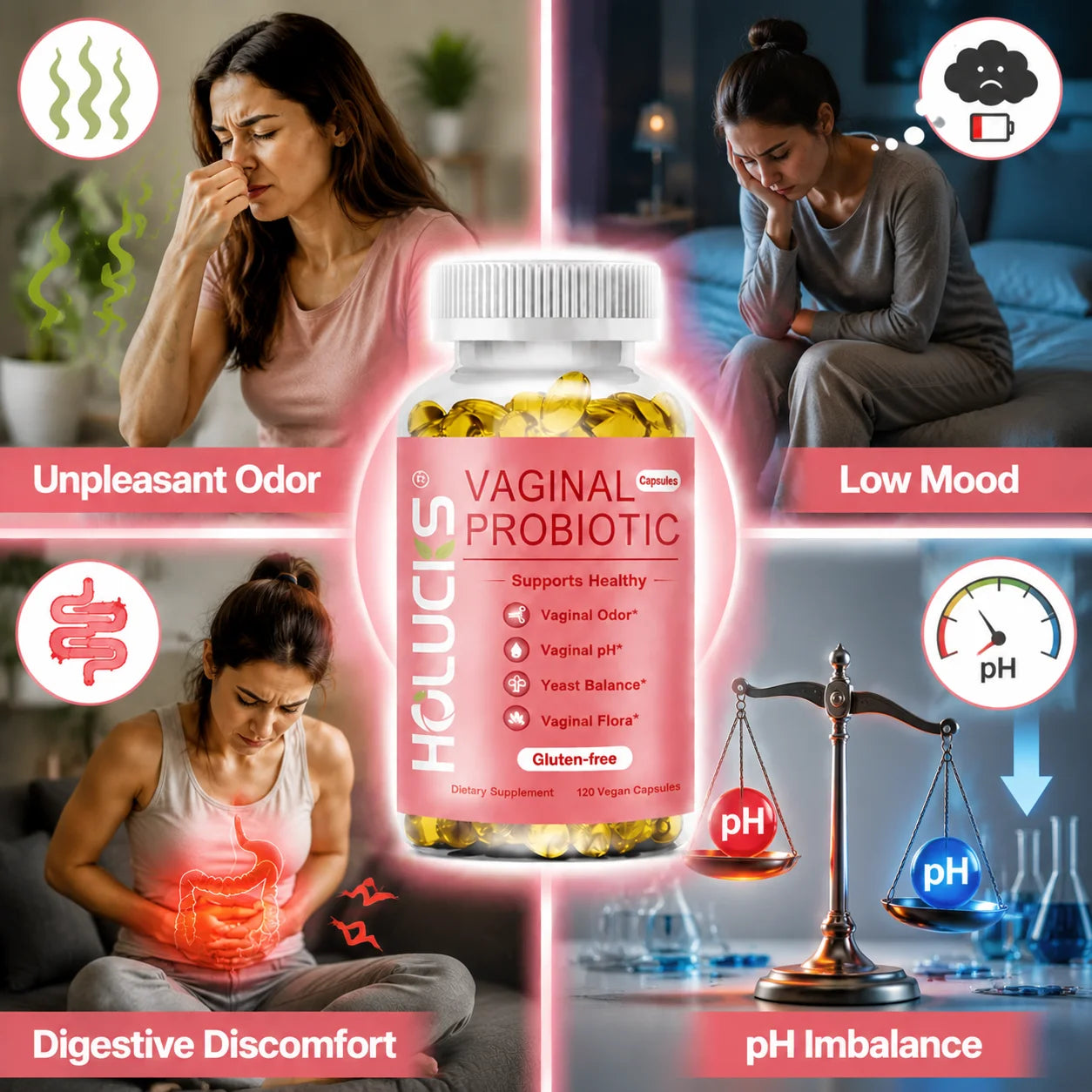 Probiotics for Women - Promotes Vaginal, Intestinal, Immune and Overall Women's Health, Aids The Digestive System