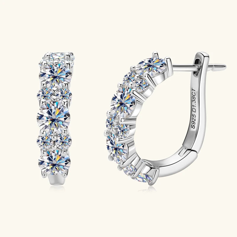 OXTAO With Certified Jewelry Sets Wholesale Sparkling Moissanite Diamond Necklaces&Earring Luxury Gift Real 925 Sliver for Women