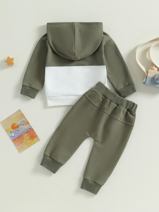 Adorables chándales con capucha para niños pequeños: trajes perfectos para otoño e invierno en tallas 2T-3T