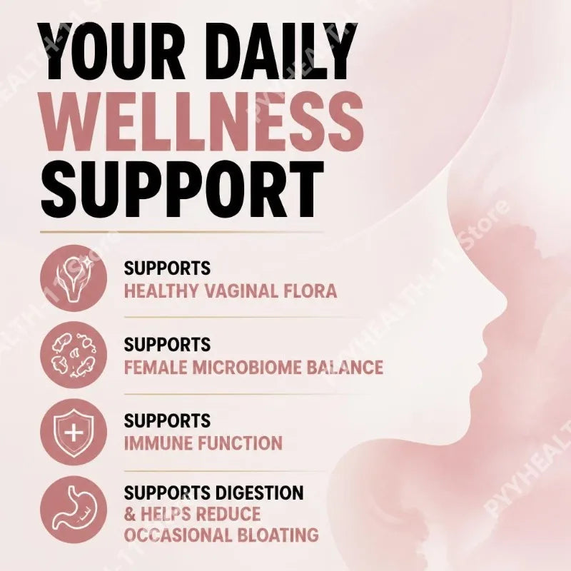 Vaginal Flora Gummies with Lactobacillus Acidophilus and Vitamin C Support for Female Microbiome Balance 60 Gummies