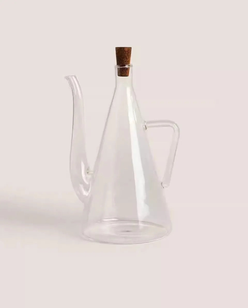 Glass Oil Dispenser Bottle for Kitchen Large Capacity Olive Oil Pourer Leak-proof Soy Spout Cooking Kitchen Storage Container