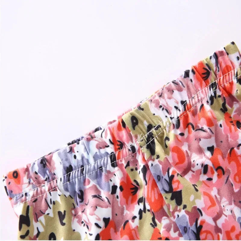 Pantalones para niñas, mallas de estilo coreano para bebés, pantalones elásticos con estampado de leopardo para primavera y otoño, ropa de moda para adolescentes 2024