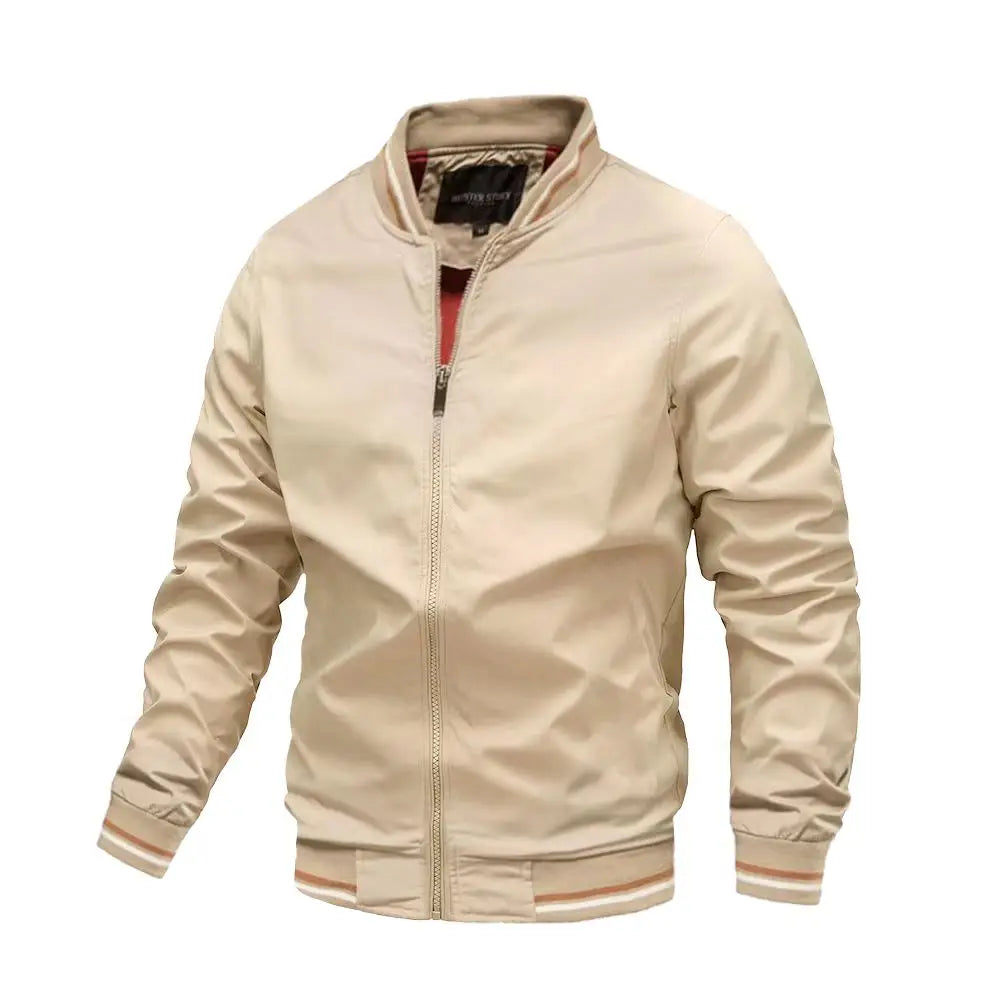 2026 Spring/Autumn New Men Fashion Casual Stand Up Collar Zipper Jacket Outdoor Leisure Sports Comfortable Simple Coat