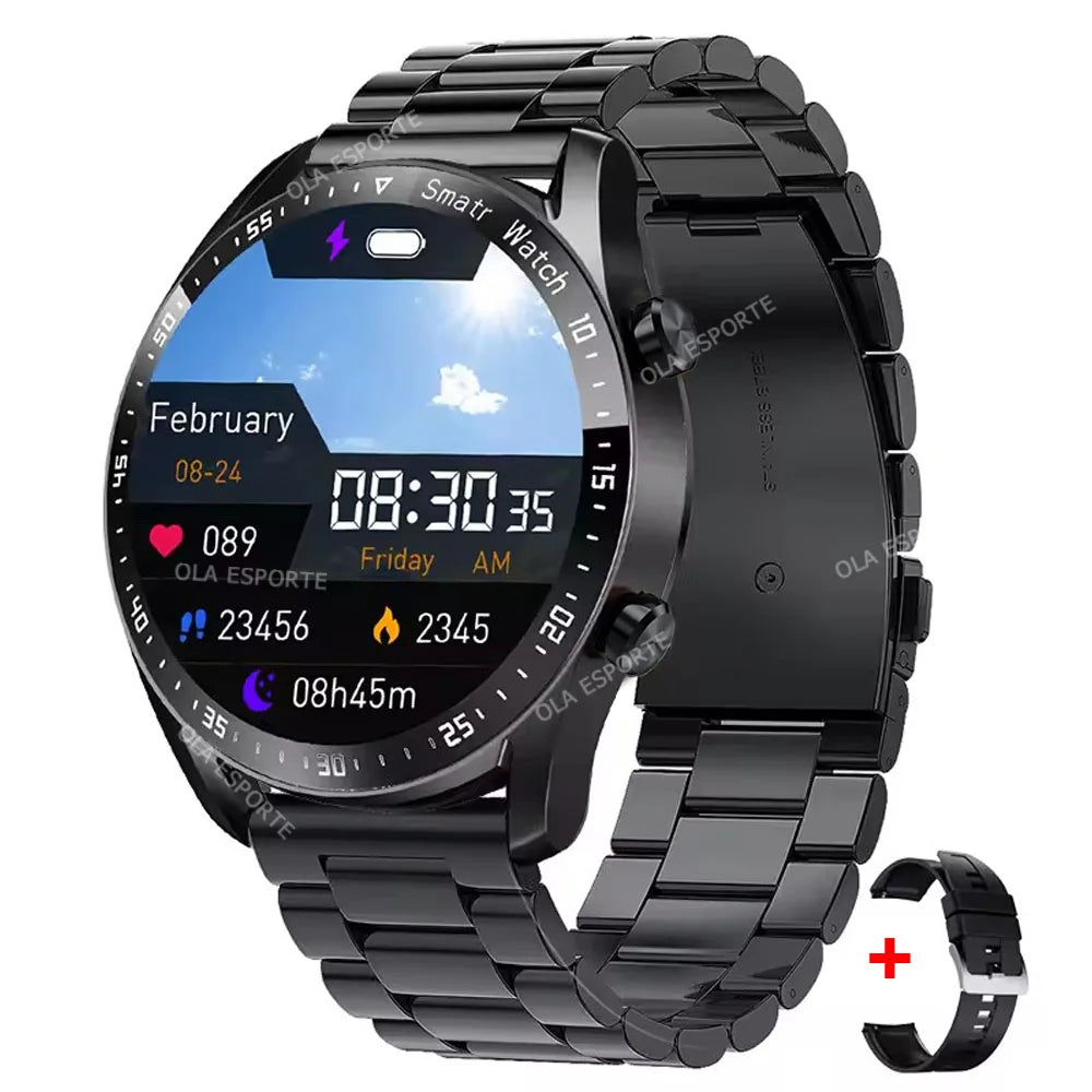 ECG+PPG Bluetooth Call Smart Watch Men Laser Health Blood Pressure Fitness Sports Watches Man Sports IP67 Waterproof Smartwatch