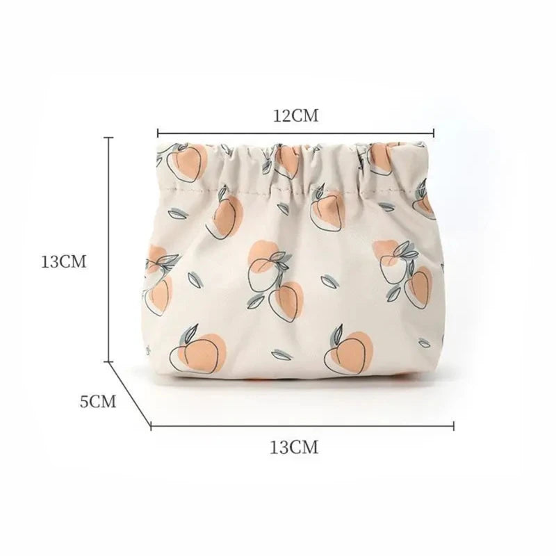 Multi Color Printed Canvas Cosmetics Storage Bag For Girl Students Key Lipstick Makeup Case Organizer Handbag Toiletry Bags