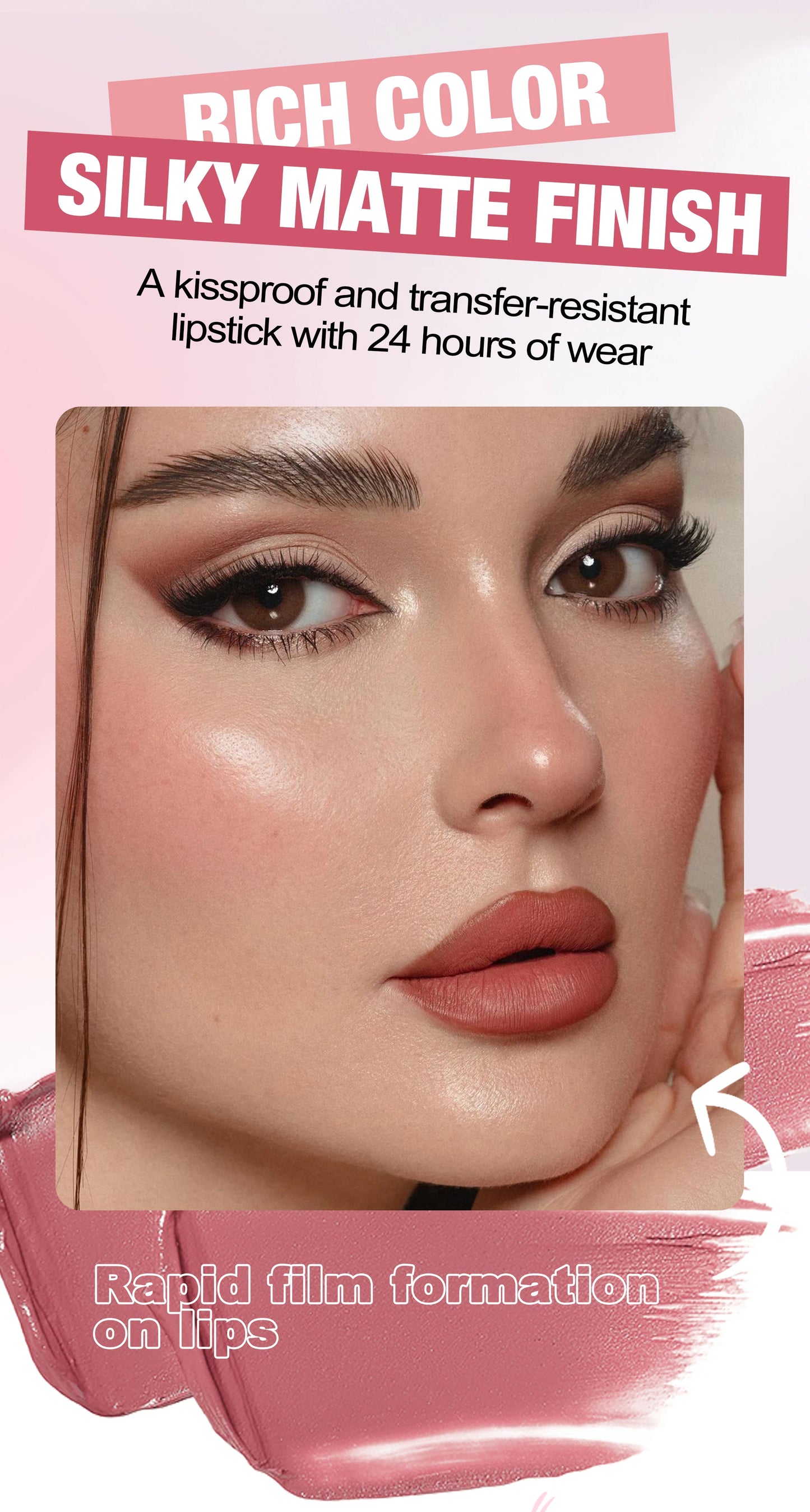 4pcs Velvet Lip gloss Set Liquid Lipstick Kit Easy Color Long Lasting Waterproof Lip Tint Oil Non-Stick Makeup Lip Glaze Set