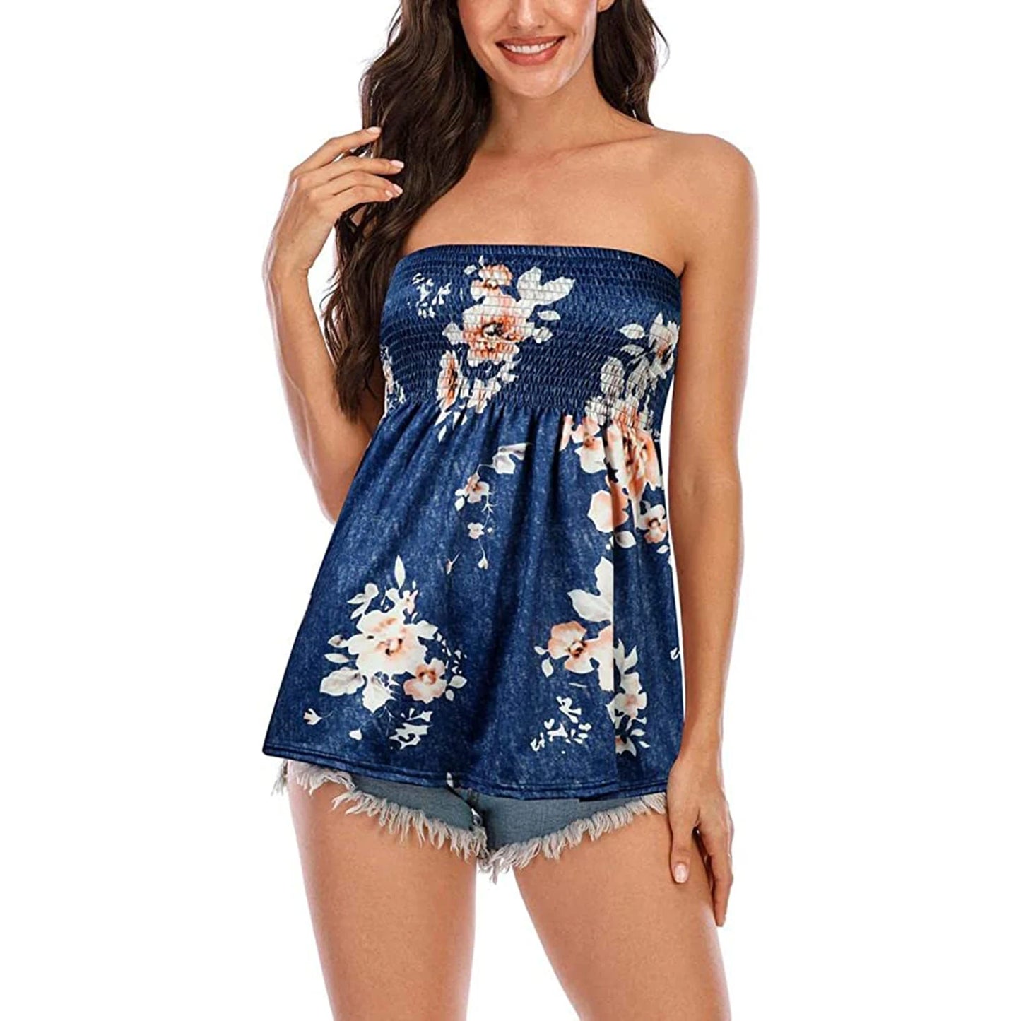 2022 Women Sexy Tube Top Summer Women Casual Tank Crop Tops Solid Color Elastic Design Backless Breathable Strapless Tops