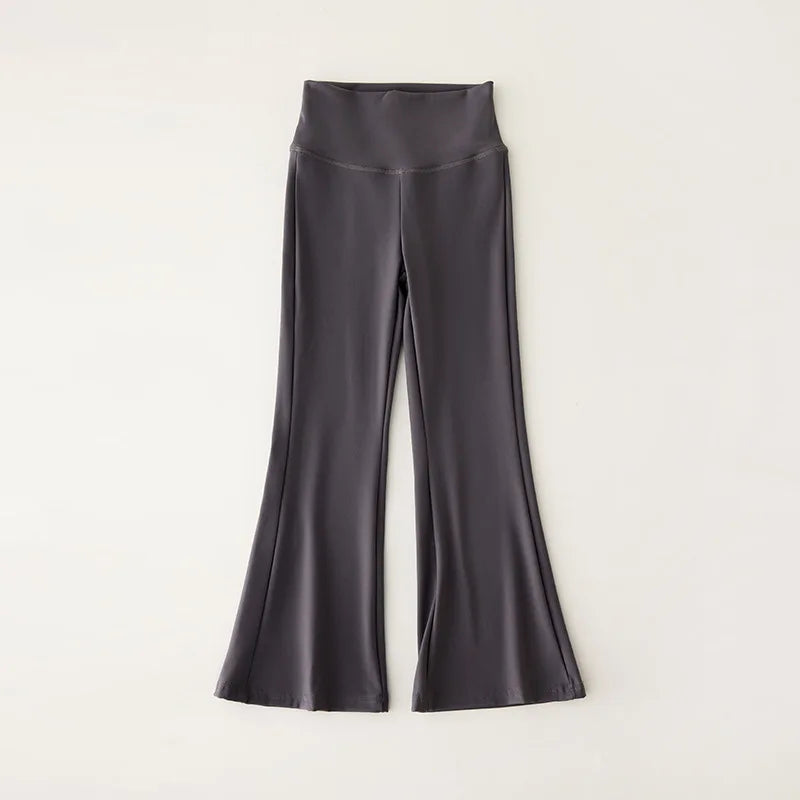 Girls Yoga Leggings Flared Pants High Waist Teenagers Stretch Elastic Waistband Kids Sportswear Trousers Autumn Spring