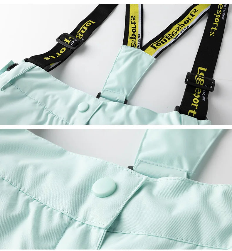 Winter children's skiing suit for boys and girls, windproof and waterproof thick coat for warmth and snow playing equipment
