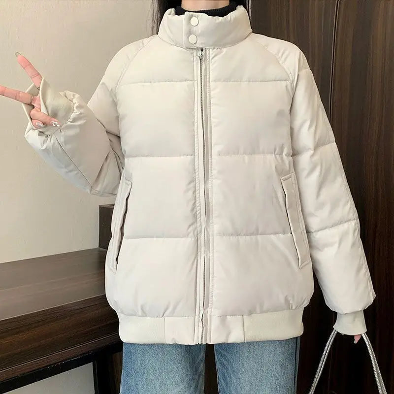 Down Cotton Jacket for Girls Winter Clothes 2025 New Loose Thickened Cotton Jacket Warm Cotton Jacket