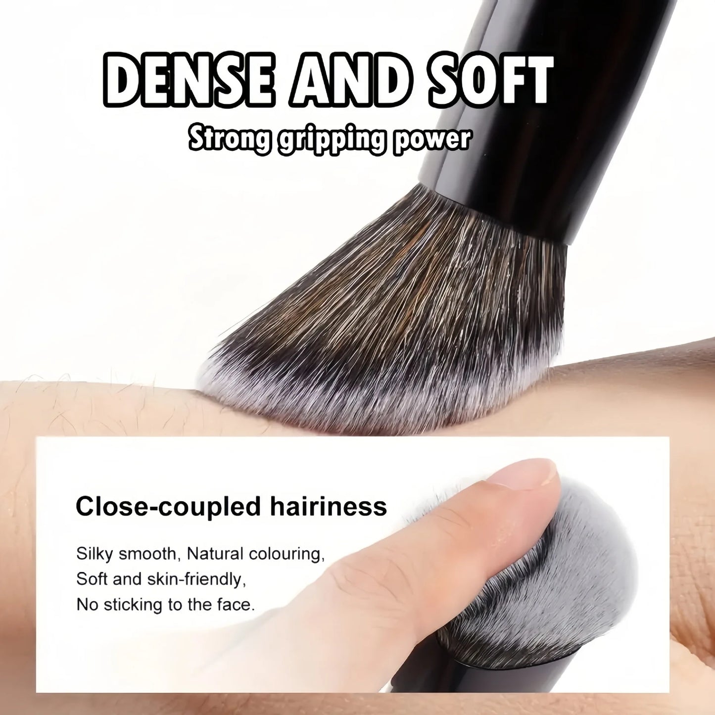 1pcs Double Head Makeup Brushes Flat Angled Foundation Concealer Contour for Blending Loose Powder Liquid Cream Cosmetic Tools