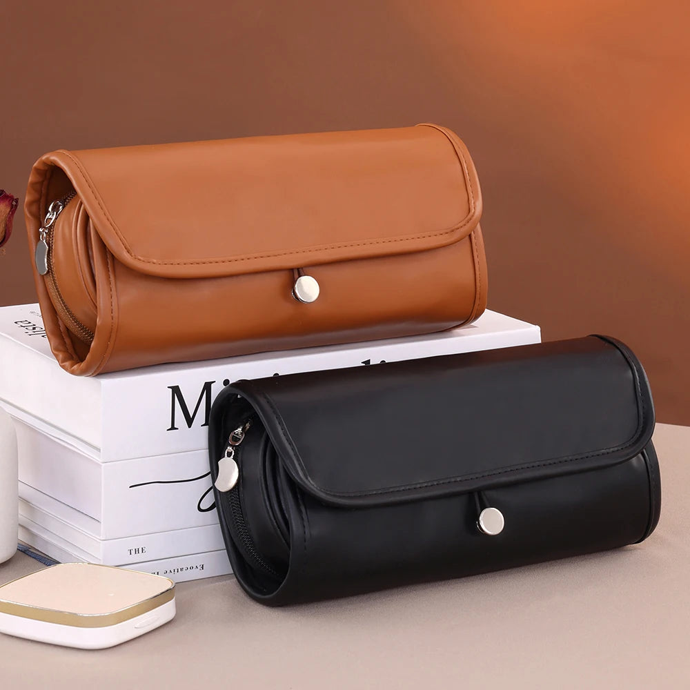1pc large capacity multifunctional makeup bag, makeup brush bag, storage bag, portable folding beauty makeup makeup storage bag