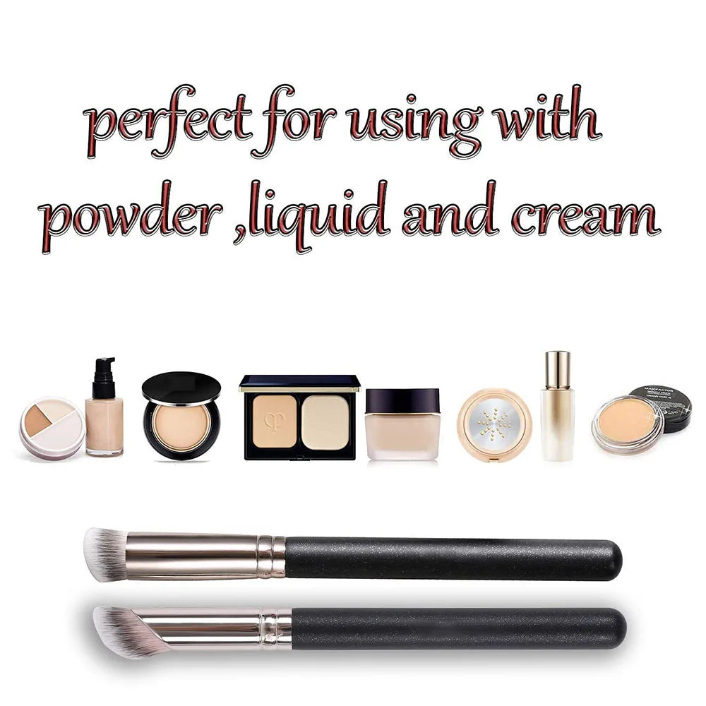 2 PCS Makeup Brush Professional Foundation Brush and Concealer Brush